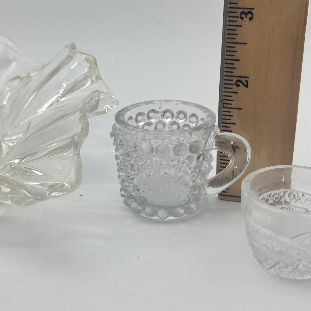 Lot of ABA and EAPG Glass 7 Pieces - Vtg Pressed Glass, Childs Cup, Hobnail etc. - Picture 10 of 16